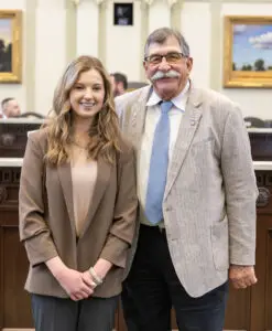 Carl Albert students recognized for academic success 3 Chloe Sullivan and Rep. Rick West