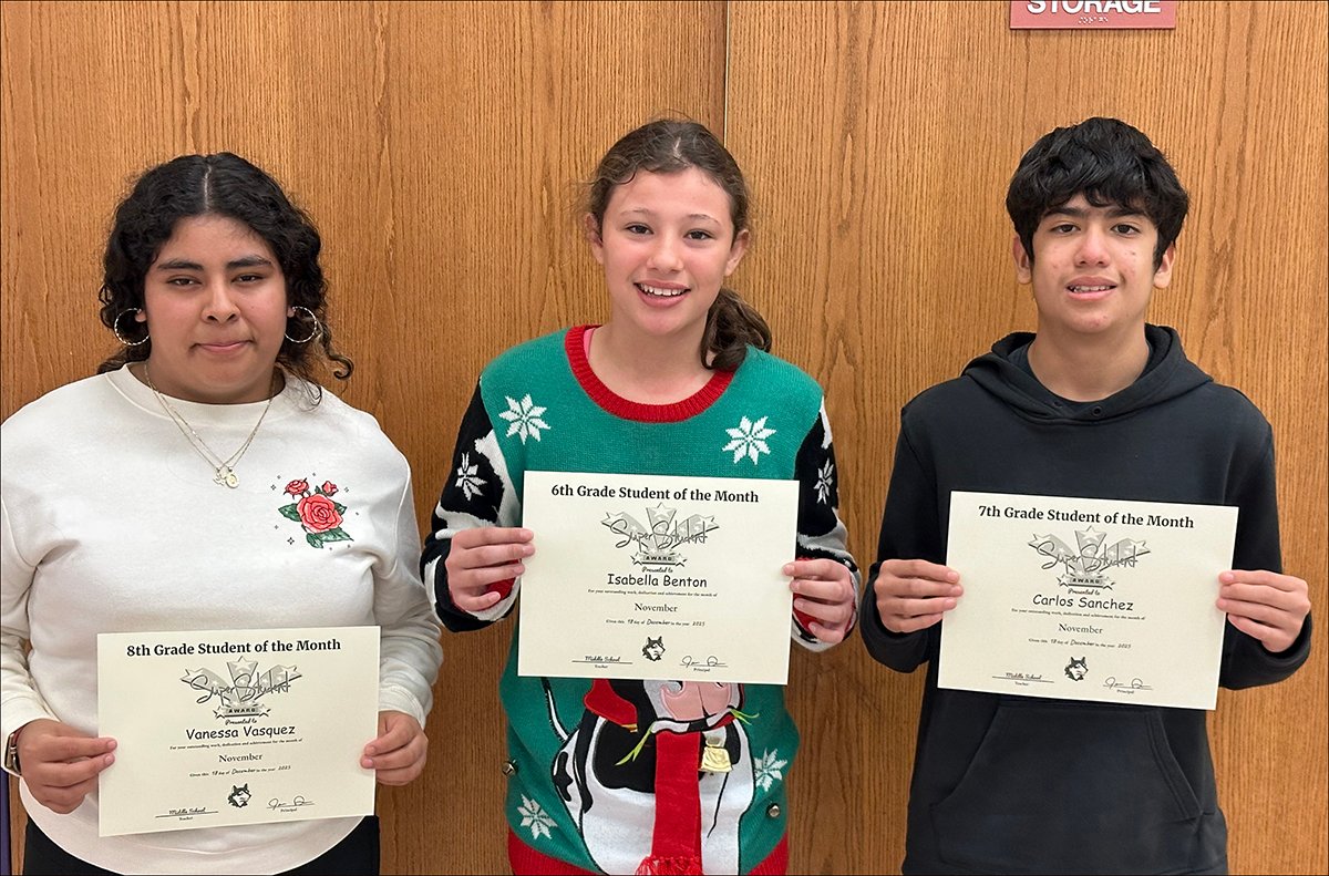 Heavener Middle School students for December