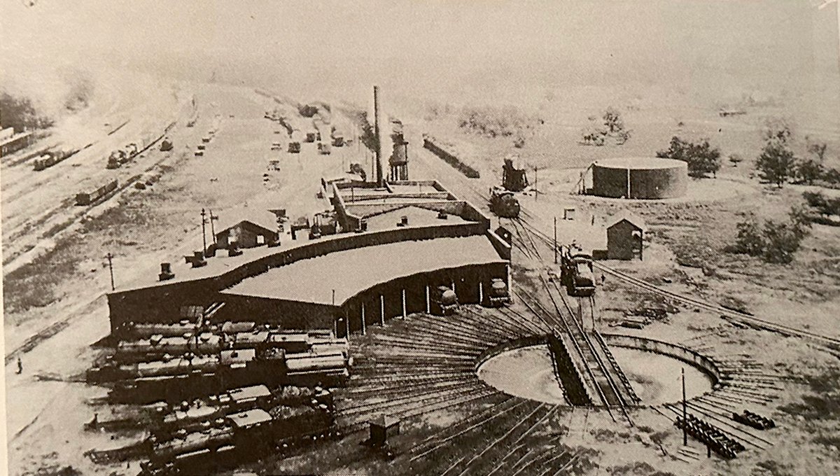 Blast from the past for 6-29-2026 featuring a photograph of the old KCS roundhouse