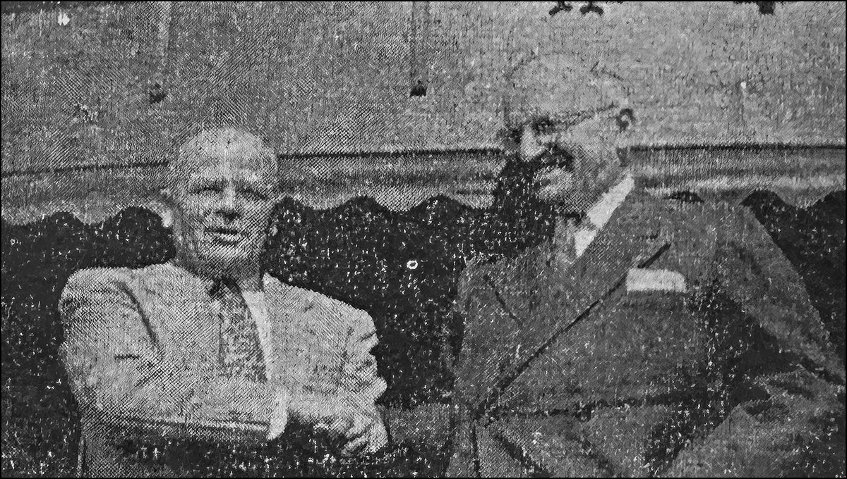 Former President Harry S. Truman stopped in Heavener on Nov. 7, 1955, posing for photos from his train and introduced by State Sen. Clem Hamilton.