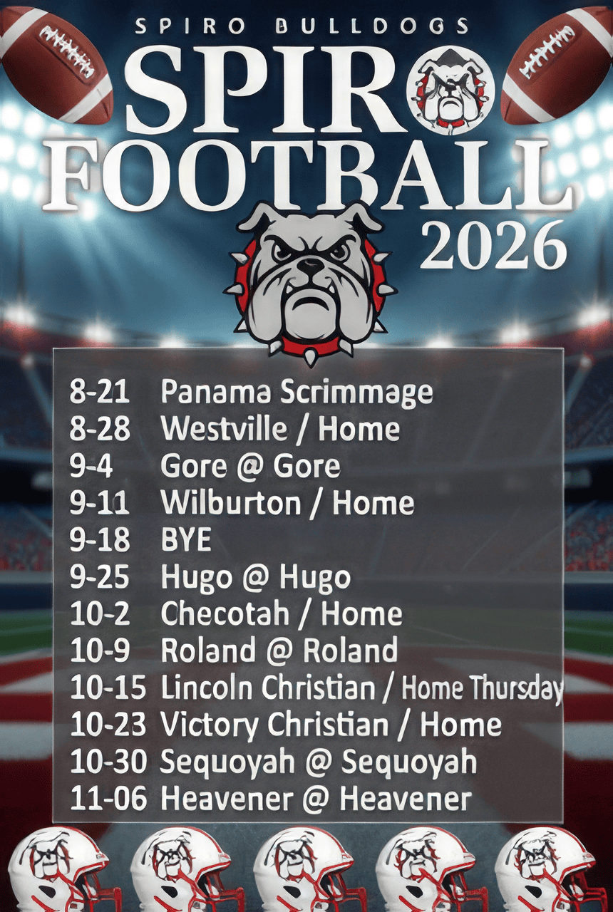 Spiro football schedule